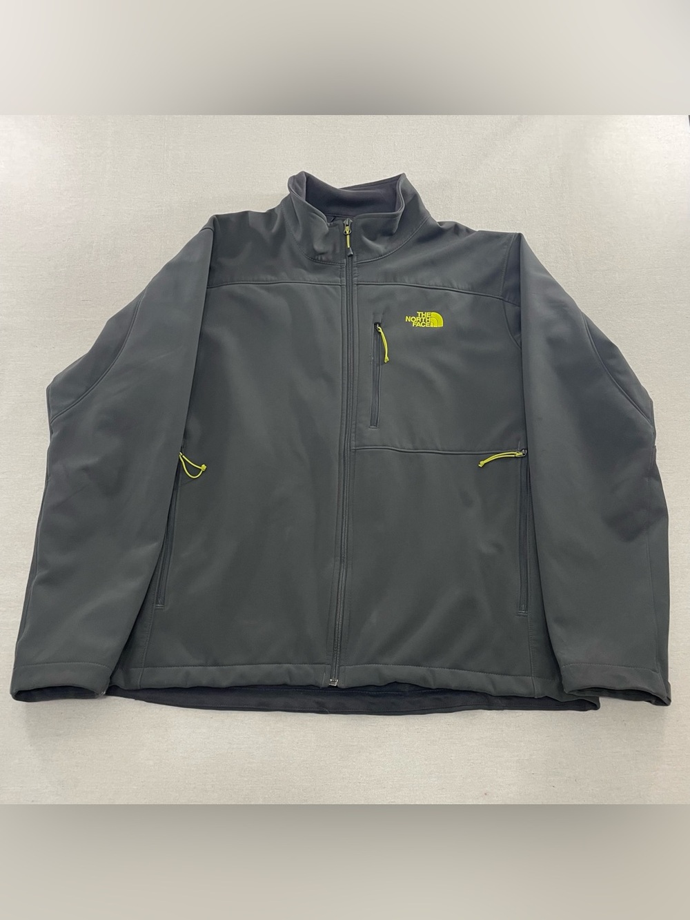 The North Face Apex Bionic Softshell Jacket Mens XL Gray Windproof AMVY T183